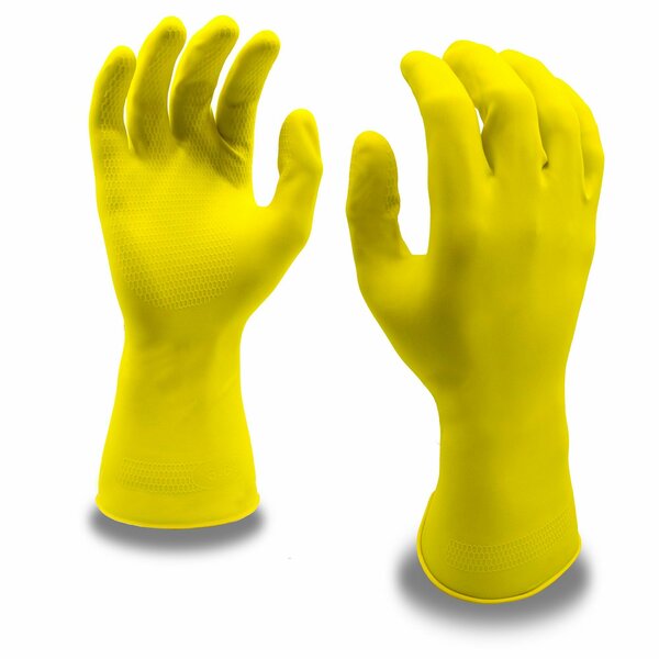 Cordova Premium Unsupported Latex Gloves, Yellow - Size 8, 12PK 4258